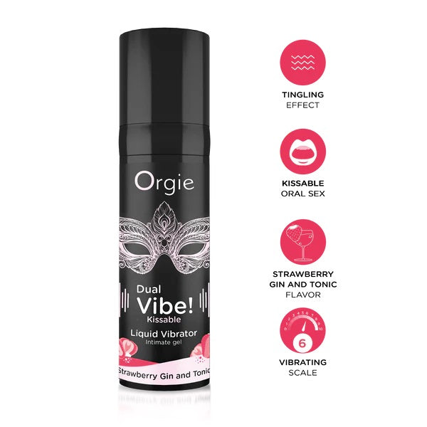 Orgie - Dual Vibe! 可食用震動凝膠 士多啤梨琴通寧 - 15ml