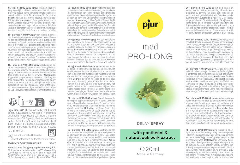 Pjur - 天然植物提取持久噴霧 - 20ml