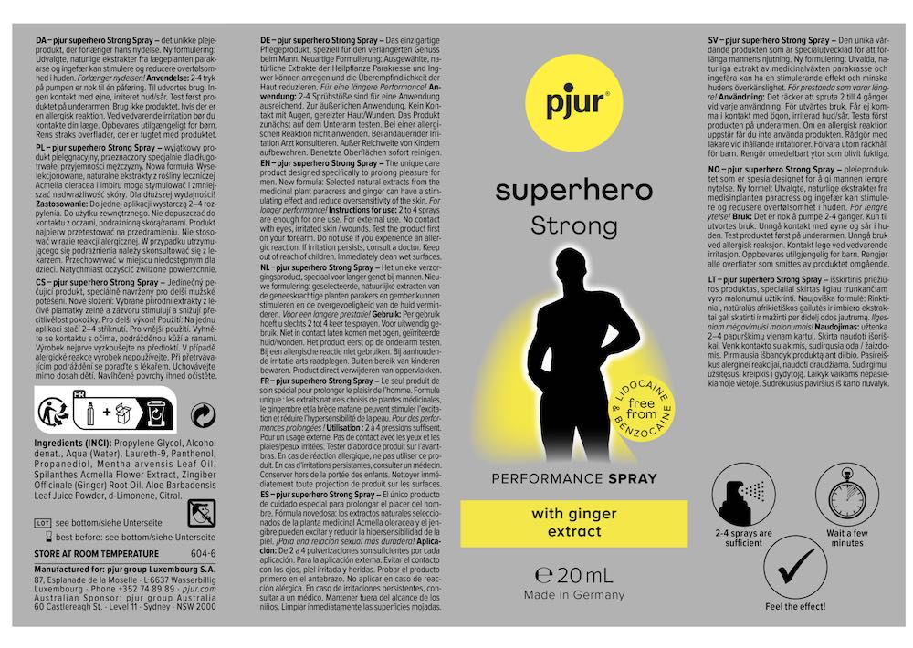 Pjur - 超級英雄強效延時噴霧 - 20ml