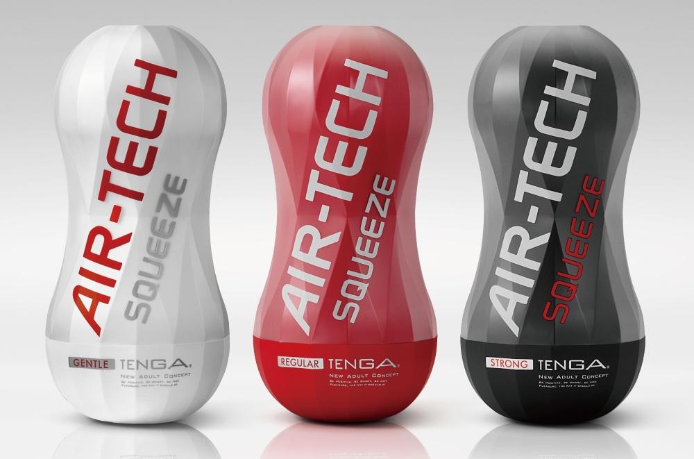 Tenga - Air-Tech Squeeze 重複使用型真空杯 標准型 - 紅色