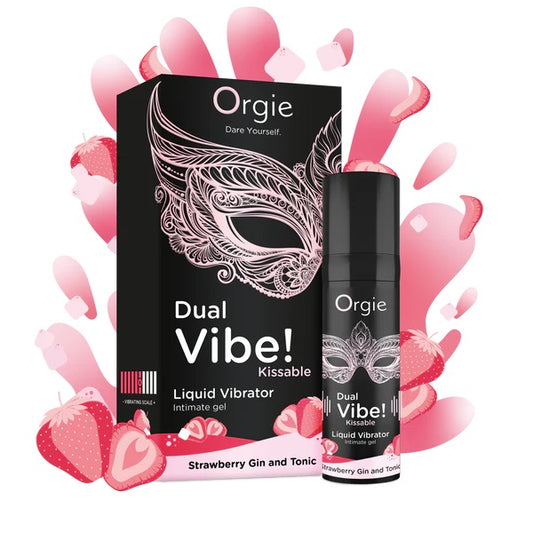Orgie - Dual Vibe! 可食用震動凝膠 士多啤梨琴通寧 - 15ml