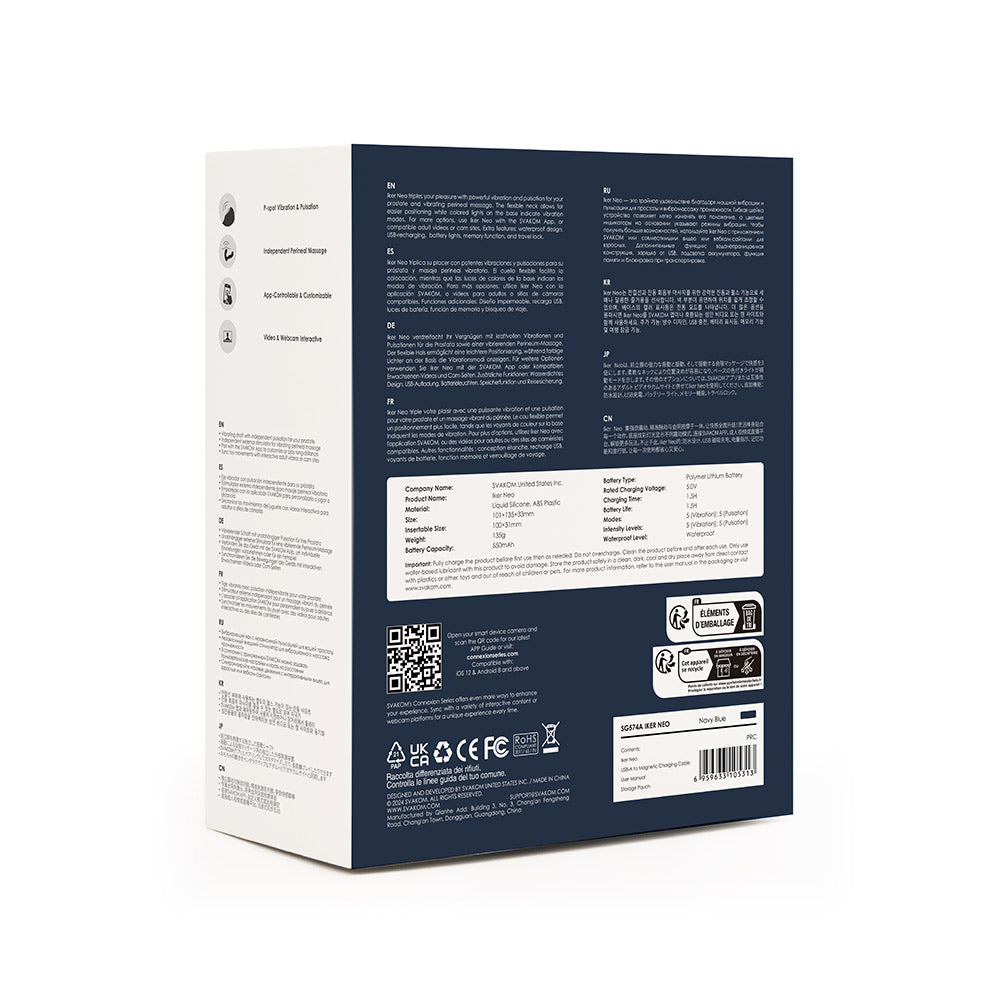SVAKOM - Iker Neo 前列腺&會陰震動式智能後庭按摩器 - 深藍色