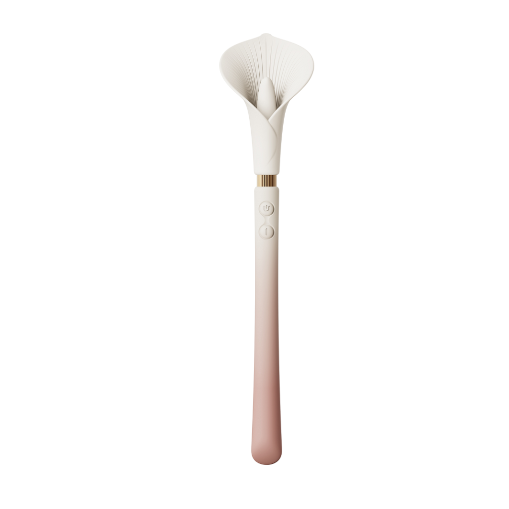 Zalo - Calla 雙端柔軟花瓣震動器 - 櫻花粉紅色