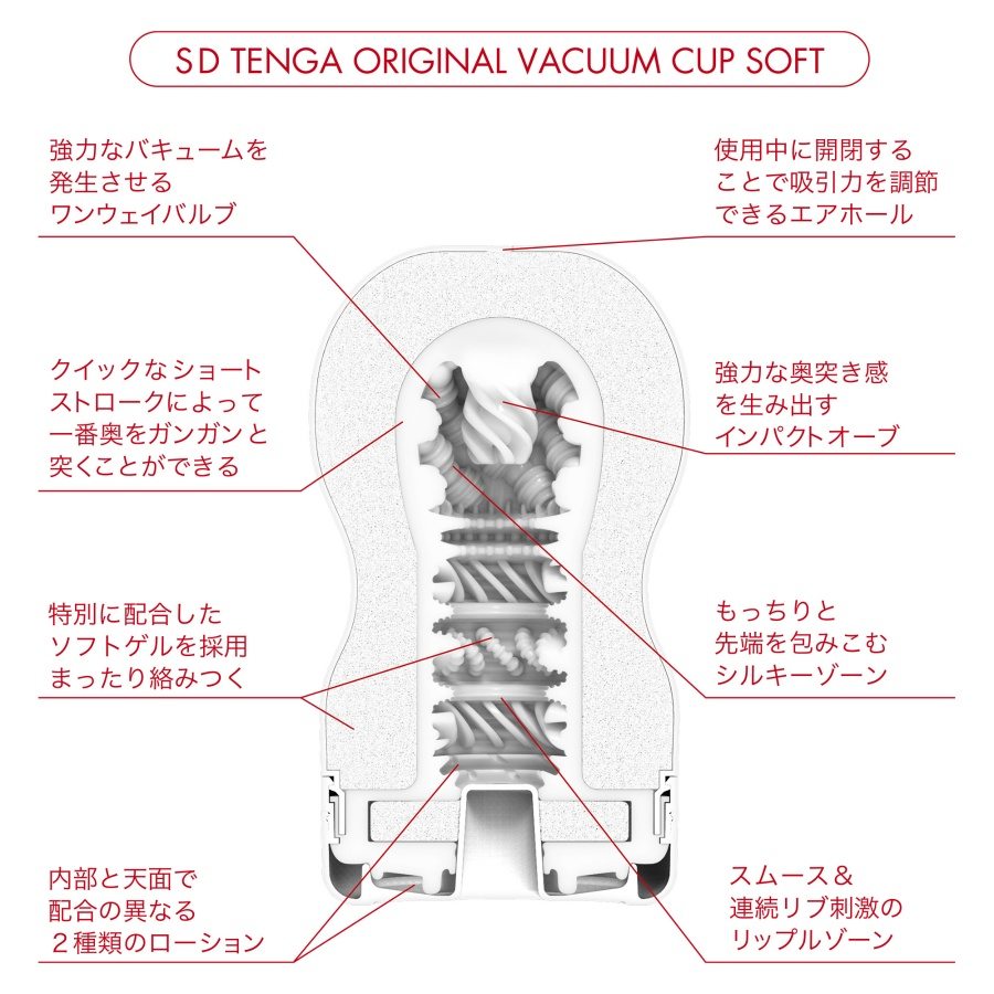Tenga - SD 經典真空杯 白色柔軟型 ( 2G 版)