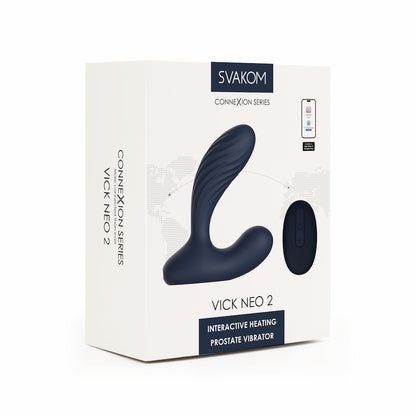 SVAKOM - Vick Neo 2 可加熱前列腺智能震動器 - 深藍色