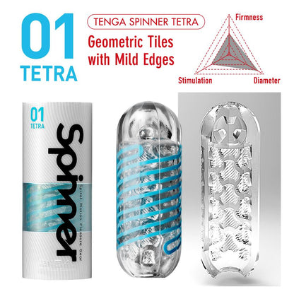 Tenga - Spinner 01 Tetra 飛機杯 - 藍色