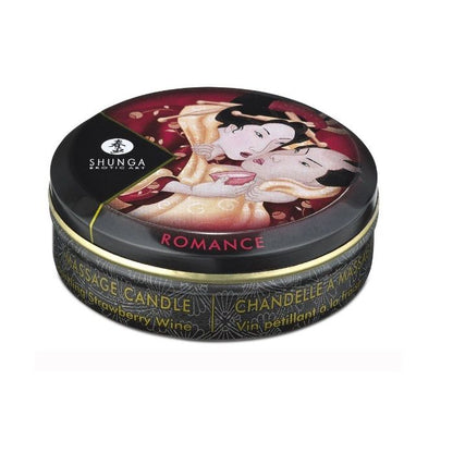 Shunga - 草莓氣泡酒味按摩蠟燭 - 30ml