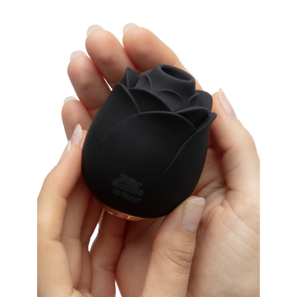 Fifty Shades of Grey - Rose 玫瑰造型陰蒂吸啜器 - 黑色