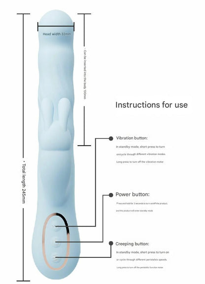 MyToys - MyWave 蠕動震動按摩器 - 藍色