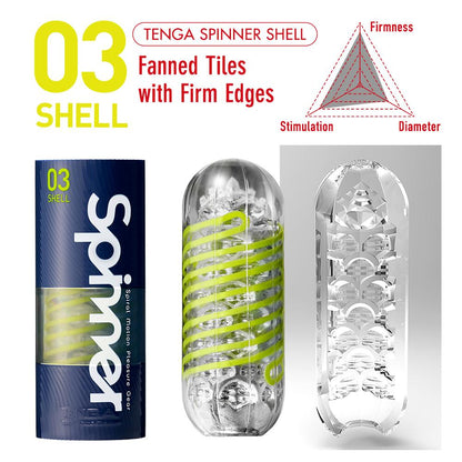 Tenga - Spinner 03 Shell 飛機杯 - 綠色
