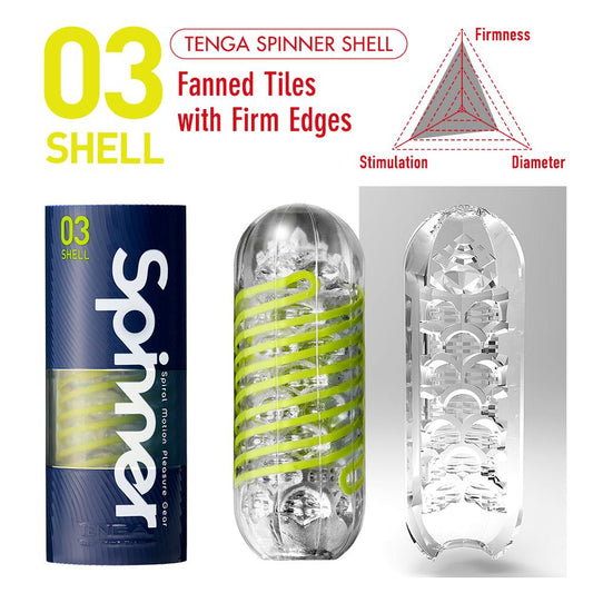 Tenga - Spinner 03 Shell 飛機杯 - 綠色