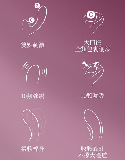 MyToys - MyAiryClit 陰蒂及G點震動棒 - 櫻花色
