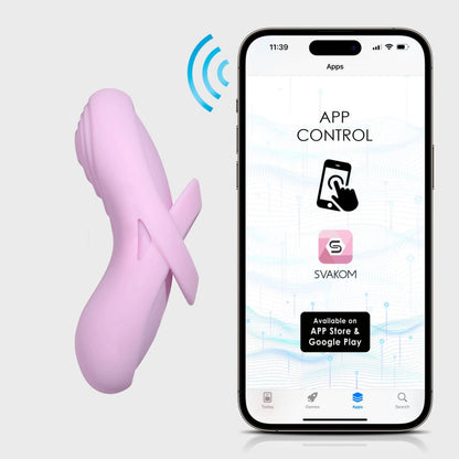 SVAKOM - Echo 2 APP控制柔軟指尖震動器 - 粉紫色