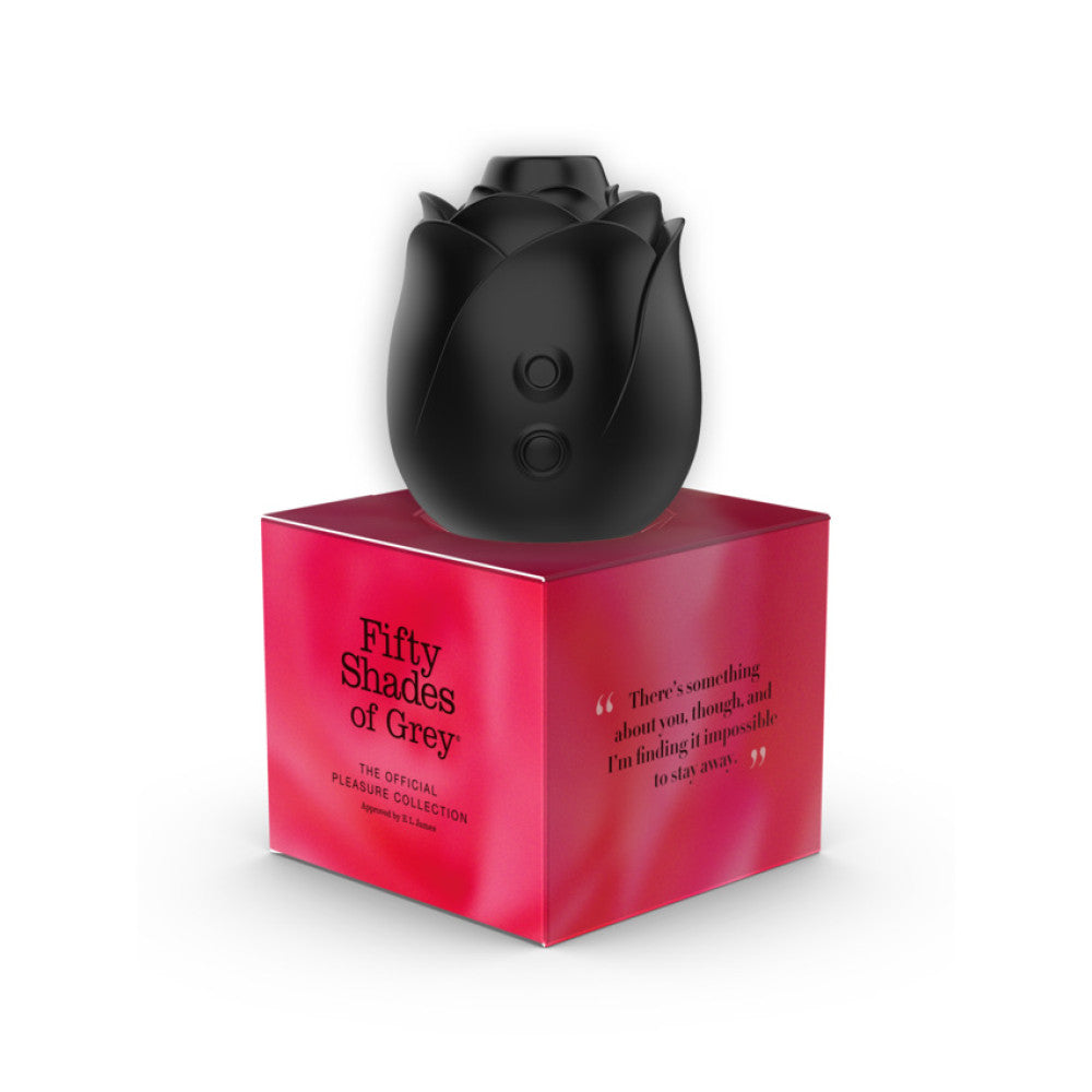 Fifty Shades of Grey - Rose 玫瑰造型陰蒂吸啜器 - 黑色