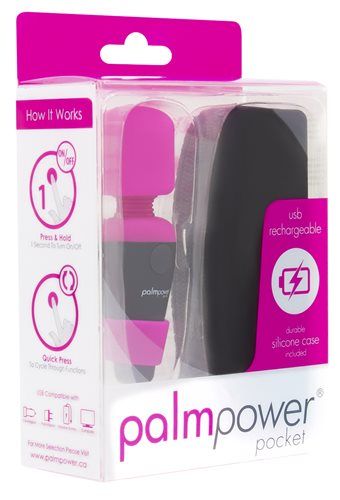 Palmpower - 迷你按摩器 - 黑色/粉紅色