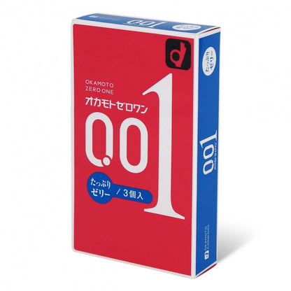 Okamoto - 0.01 特潤版避孕套 3 個裝