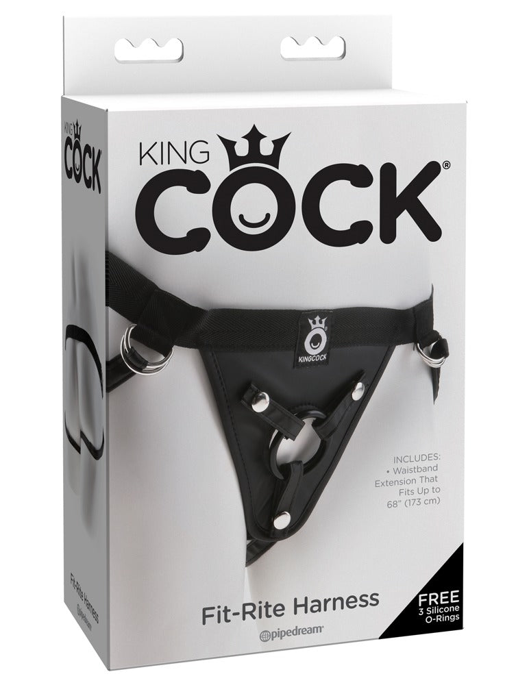 King Cock - Fit-Rite 穿戴式束帶 - 黑色
