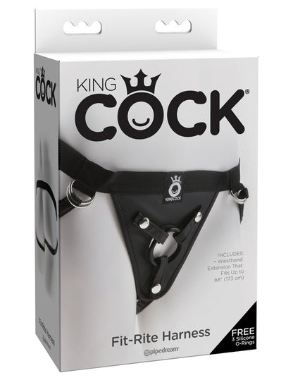 King Cock - Fit-Rite 穿戴式束帶 - 黑色