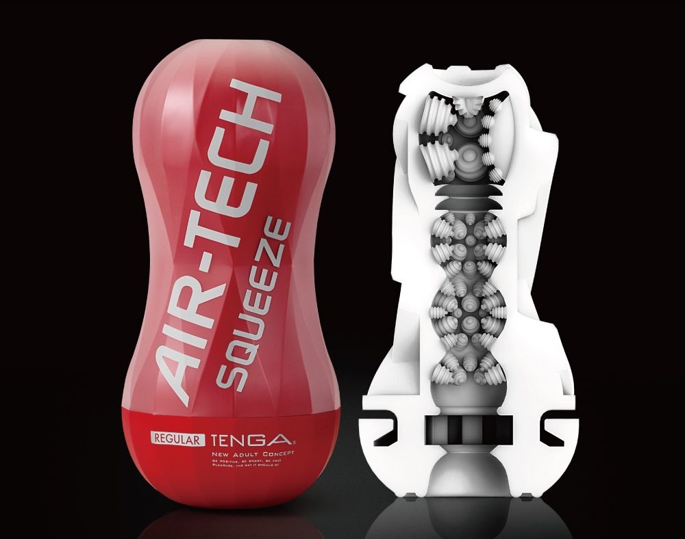 Tenga - Air-Tech Squeeze 重複使用型真空杯 標准型 - 紅色