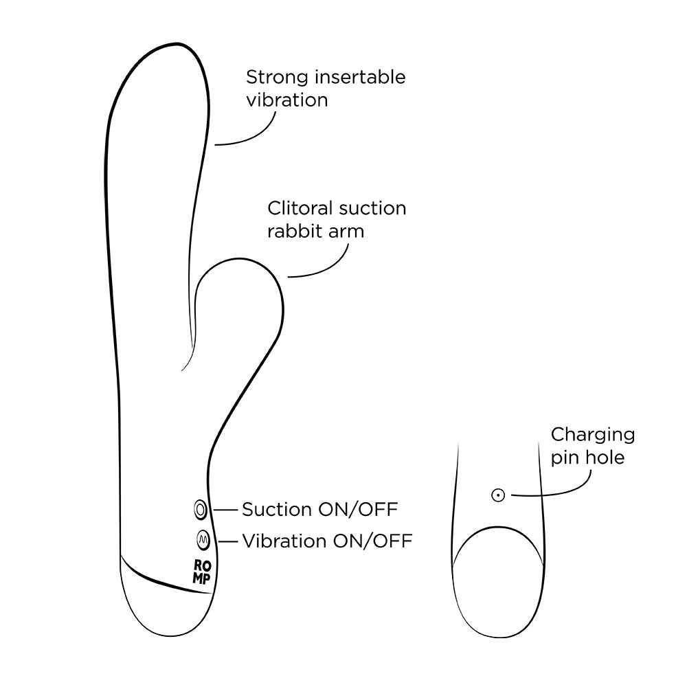 Romp - Pulse Suction Rabbit 陰蒂吸啜兔子按摩棒 - 紫色