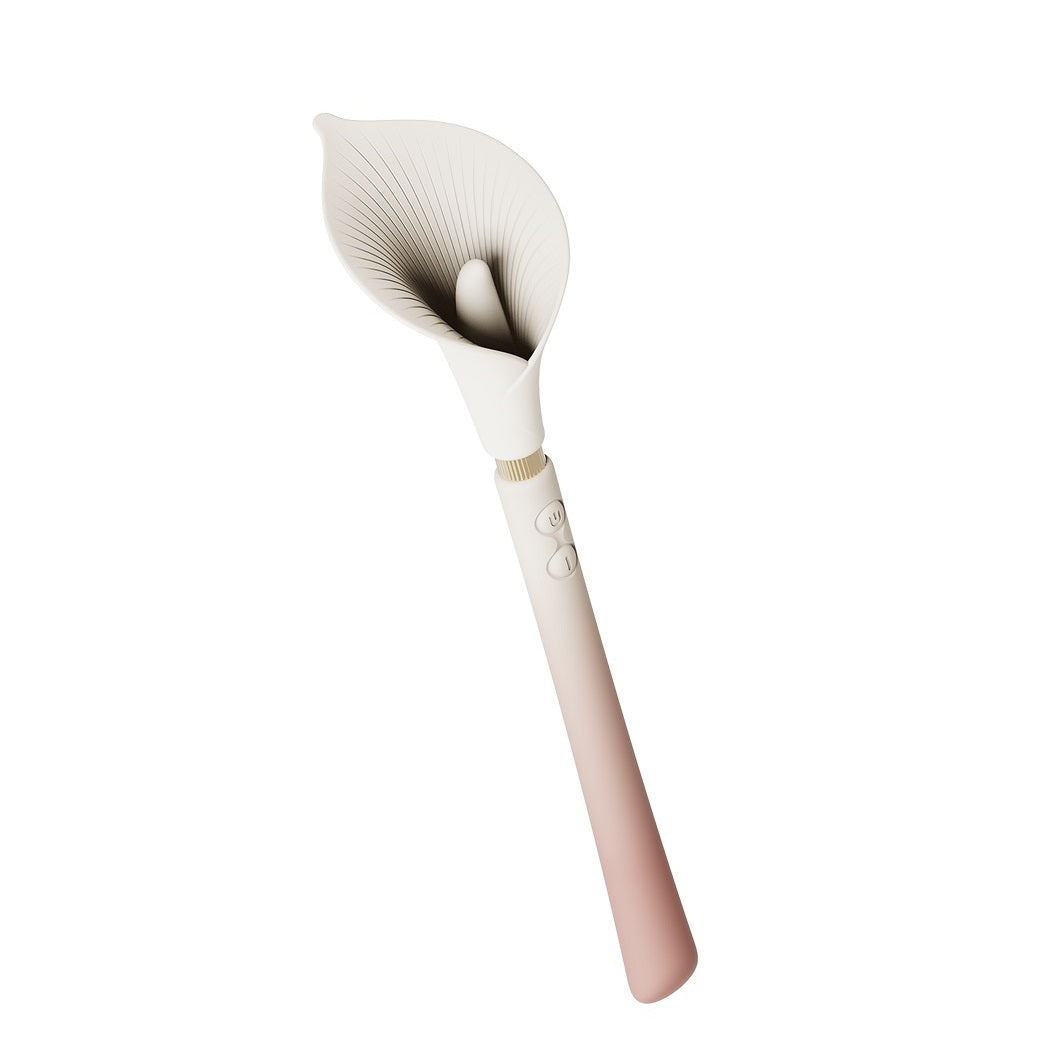 Zalo - Calla 雙端柔軟花瓣震動器 - 櫻花粉紅色